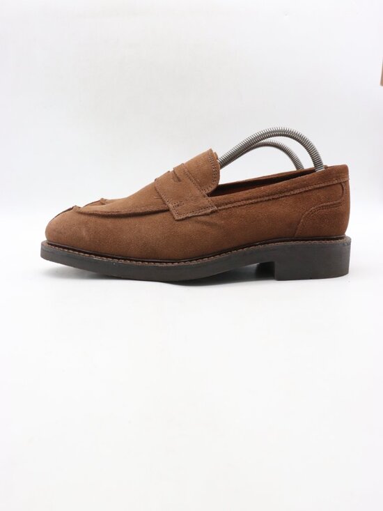 Allen Edmonds Denali Men\'s Size 7.5 EEE Slip-On Penny Loafers Brown Suede main image 8